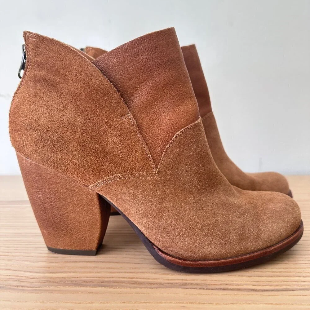 Kork-Ease Women's Castaneda Heeled Ankle Boot Brown Suede, Size 9 - Picture 2 of 12
